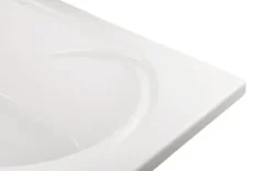 Calmwaters® Rechteck Badewannen-Set 180x80 cm mit Wannenfüßen & Ablaufgarnitur, Acrylwanne Modern Small 2 mit integriertem Duschbereich, Set Badewanne komplett, 180 x 80 cm, Weiß, 99000290