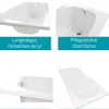 Calmwaters® Rechteck-Badewanne 170x75 cm, Acrylwanne Original, ergonomische Körperformbadewanne, Maße 170 x 75 cm, Rechteckbadewanne Weiß, 02SL3012