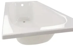 Calmwaters® Rechteck-Badewanne 170x75 cm, Acrylwanne Original, ergonomische Körperformbadewanne, Maße 170 x 75 cm, Rechteckbadewanne Weiß, 02SL3012