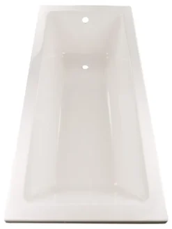 Calmwaters® Rechteck-Badewanne 170x75 cm, Acrylwanne Modern Square, ergonomische Körperformbadewanne, Maße 170 x 75 cm, Rechteckbadewanne Weiß, 02SL3311