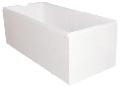 Calmwaters® Wannenträger 190 x 90 cm Modern Square 2, Passend für Rechteck-Badewanne 190x90 cm, Styroporträger, Schall- und wärmedämmend, Direkt verfliesbar, Badewannenträger in Weiß, 03AX3358