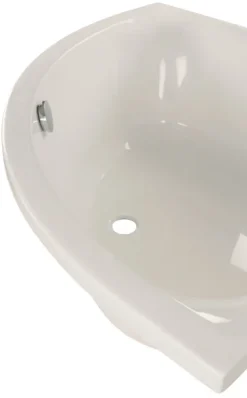 Calmwaters® Eckbadewanne Komplettset 120x120 cm mit Wannenträger & Ablaufgarnitur, Acrylwanne Modern Small 2, Duo-Badewanne für 2, Set Badewanne komplett, Eckwanne 120 x 120 cm, Weiß, 99000046
