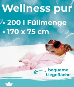 Calmwaters® Premium Badewanne Komplettset 170x75 cm Original, Made in EU, 3in1 Acryl-Badewanne mit Wannenträger & Ablaufgarnitur, Körperformbadewanne, Rechteckbadewanne 170 x 75, 200 l, Weiß, 99000088