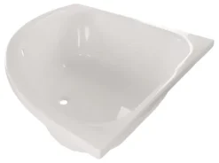 Calmwaters® Raumsparende Eckbadewanne 120x120 cm, Acrylwanne Modern Small 2 für zwei Personen, Duowanne aus Acryl, Maße 120 x 120 cm, Weiß, 02SL2970