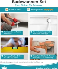 Calmwaters® Raumsparende Eckbadewanne 160x70 cm Essential Small, Made in EU, 3in1 Acryl-Badewanne mit Wannenfüßen & Ablaufgarnitur, platzsparende Badewanne linke Ausführung, 160 x 70 cm, Weiß, 99000322