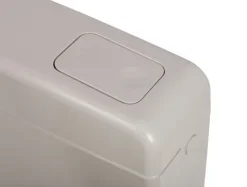 Calmwaters® Spülkasten Grau mit Spül-Stopp-Funktion, 6-9 Liter Spülmenge, Aufputzspülkasten WC schmal, flacher Spülkasten Elements, Aufputz-Montage, Start-Stopp-Taste, Manhattan-Grau, 29HB2717