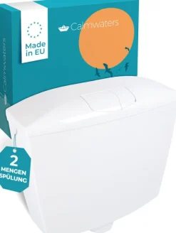 Calmwaters® Spülkasten Premium, Made in EU, wassersparend, 2-Mengen-Spülung, Aufputz Spülkasten, flexible Montage, 29HB2723