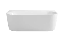 Calmwaters Vorwand-Badewanne 180x80 cm Komplettset Seamless Comfort, fugenloses Design, vormontiert mit Schürze & Ablaufgarnitur, Made in EU, Acryl, 02SL6220