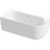 Calmwaters Vorwand-Badewanne 160x75 cm Komplettset Seamless Comfort, fugenloses Design vormontiert mit Schürze & Ablaufgarnitur, rechte Ausführung, Made in EU, Acryl, 02SL6223