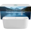 Calmwaters Vorwand-Badewanne 160x75 cm Komplettset Seamless Comfort, fugenloses Design, vormontiert mit Schürze & Ablaufgarnitur, Acryl, Made in EU, 02SL6221