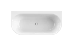 Calmwaters Vorwand-Badewanne 160x75 cm Komplettset Seamless Comfort, fugenloses Design, vormontiert mit Schürze & Ablaufgarnitur, Acryl, Made in EU, 02SL6221