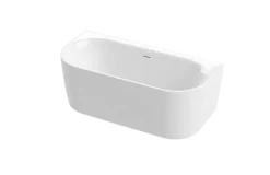 Calmwaters Vorwand-Badewanne 160x75 cm Komplettset Seamless Comfort, fugenloses Design, vormontiert mit Schürze & Ablaufgarnitur, Acryl, Made in EU, 02SL6221