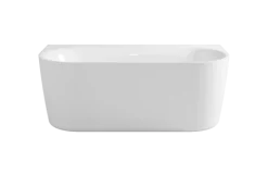 Calmwaters Vorwand-Badewanne 160x75 cm Komplettset Seamless Comfort, fugenloses Design, vormontiert mit Schürze & Ablaufgarnitur, Acryl, Made in EU, 02SL6221