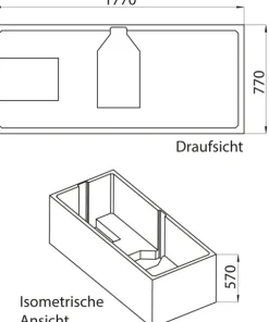 Calmwaters® Wannenträger 180 x 80 cm Modern Select, Passend für Rechteck-Badewanne 180x80 cm, Styroporträger, Schall- und wärmedämmend, Direkt verfliesbar, Badewannenträger in Weiß, 03AX3361