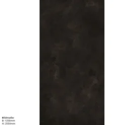 Cement Schwarz, 125x255cm, fugenlose Wandpaneele aus Alu-Verbund 3mm, Duschrückwand