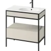 Cersanit Stahlrahmen für Waschtisch ZEN BxHxT 79,5 x 83 x 44,7 cm schwarz ohne Waschtisch, Schublade und Verblendung
