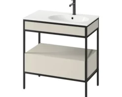 Cersanit Stahlrahmen für Waschtisch ZEN BxHxT 79,5 x 83 x 44,7 cm schwarz ohne Waschtisch, Schublade und Verblendung