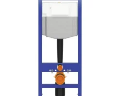 Cersanit Wand-WC Set CERSANIA Tiefspüler offener Spülrand weiß glänzend mit WC-Sitz , Vorwandelement und Betätigungsplatte weiß SZWZ1009076282