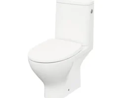 Cersanit WC-Kombination Set MODUO Tiefspüler ohne Spülrand weiß glänzend mit WC-Sitz K116-024