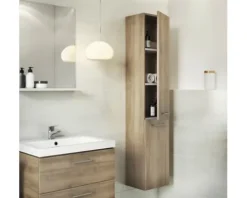 Cersanit Hochschrank Lara BxHxT 30 x 150 x 25 cm walnuss