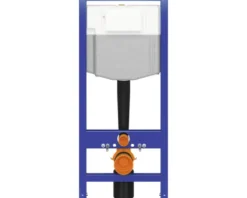 Cersanit Wand-WC Set City Square Tiefspüler ohne Spülrand weiß glänzend mit WC-Sitz, Vorwandelement pneumatisch SZWZ1008566282