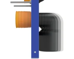 Cersanit Wand-WC Set City Square Tiefspüler ohne Spülrand weiß glänzend mit WC-Sitz, Vorwandelement pneumatisch SZWZ1008566282