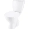 Cersanit WC-Kombination Set Basic Tiefspüler mit Spülrand weiß glänzend mit WC-Sitz FSS1100