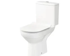 Cersanit WC-Kombination Set City Tiefspüler ohne Spülrand weiß glänzend mit WC-Sitz K35-037