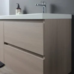 90cm Möbelset für das Bad mit Waschbecken auf der rechten Seite | Malaga