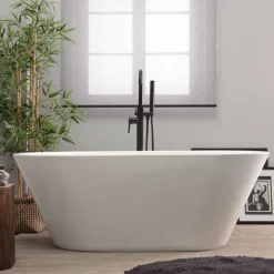 150 cm ovale Badewanne glänzend weiß  | Allegra