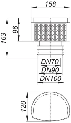 Dallmer Rohrbelüfter DallVent Maxi DN70/90/100, 1289837