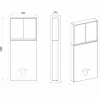Devo Spülkastenverkleidung mit Schrank Cristal 2.0 BxHxT 80 x 188 x 19 cm alpine white/signal white glass