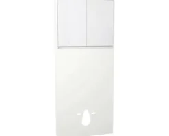 Devo Spülkastenverkleidung mit Schrank Cristal 2.0 BxHxT 80 x 188 x 19 cm alpine white/signal white glass