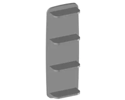 Devo Hängeregal Oval BxHxT 34 x 94 x 13.8 cm hellgrau