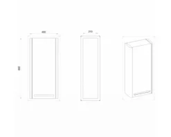 Devo Hängeschrank mit 1 Tür Gloria 2.0 links BxHxT 40 x 86 x 21 cm premium white supermatt glatt