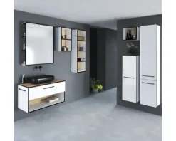 Devo Hängeschrank offen Sonus 2.0 BxHxT 38 x 32.5 x 28 cm arctic white hochglanz