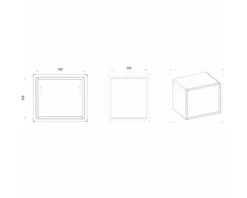 Devo Hängeschrank offen Sonus 2.0 BxHxT 38 x 32.5 x 28 cm dakar suedette matt/Eiche