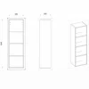 Devo Hängeschrank offen Sonus 2.0 BxHxT 38 x 124.5 x 28 cm dakar suedette matt/Eiche