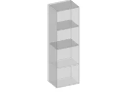 Devo Hängeschrank offen Sonus 2.0 BxHxT 38 x 124.5 x 28 cm dakar suedette matt/Eiche