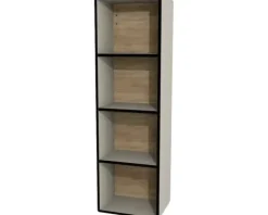 Devo Hängeschrank offen Sonus 2.0 BxHxT 38 x 124.5 x 28 cm dakar suedette matt/Eiche