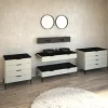 Devo Kommode mit 4 Schubladen Lotos BxHxT 100 x 76 x 53 cm stahlperfect touch stahlgrau/schwarz