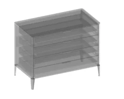 Devo Kommode mit 4 Schubladen Lotos BxHxT 100 x 76 x 53 cm stahlperfect touch stahlgrau/schwarz