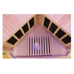 Dewello® Infrarotkabine Infrarotsauna BRANDON 120cm x 120cm inkl. 6 Vollspektrumstrahler, 3 Karbonstrahler, 2 Personen