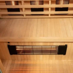 Dewello® Infrarotkabine Infrarotsauna CALGARY 115cm x 105cm inkl. 5 Vollspektrumstrahler, Farblichttherapie, LED