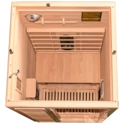 Dewello® Infrarotkabine Infrarotsauna HAMLIN 90cm x 90cm inkl. 4 Keramikstrahler, Karbon Karbonstrahler, 1Person, LED