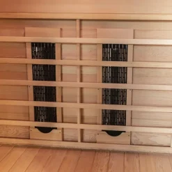 Dewello® Infrarotkabine Infrarotsauna HAMLIN 130cm x 105cm inkl. 5 Keramikstrahler, Karbon Karbonstrahler, Farblicht