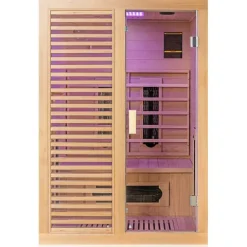 Dewello® Infrarotkabine Infrarotsauna HAMLIN 130cm x 105cm inkl. 5 Keramikstrahler, Karbon Karbonstrahler, Farblicht