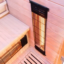 Dewello® Infrarotkabine Infrarotsauna HAMLIN 90cm x 90cm inkl. 4 Vollspektrumstrahler, Karbonstrahler, 1 Person, LED