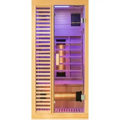 Dewello® Infrarotkabine Infrarotsauna HAMLIN 90cm x 90cm inkl. 4 Vollspektrumstrahler, Karbonstrahler, 1 Person, LED