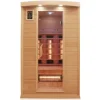 Dewello® Infrarotkabine Infrarotsauna HYDER 115cm x 105cm inkl. 6 Vollspektrumstrahler, Radio, Farblicht, 2 Personen,LED